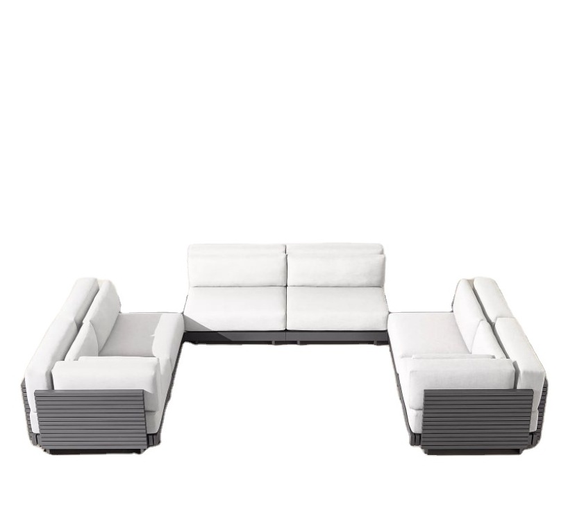 Patio garden sets sofa outdoor patio aluminum modular U-sofa sectional