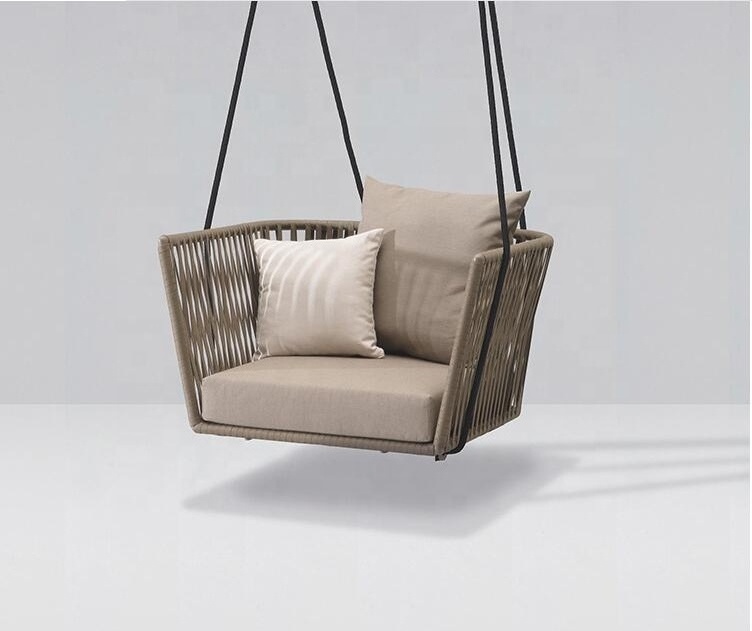 Rattan patio outdoor garden loveseat hanging swing chair furniture