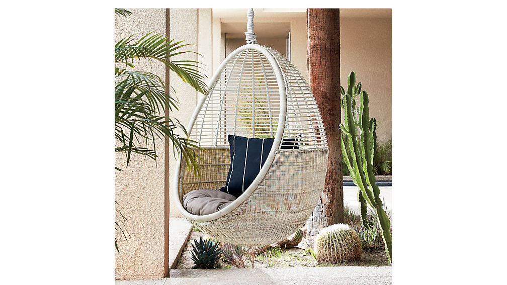 Hanging garden furniture leisure swing egg chair rattan wicker hanging chair