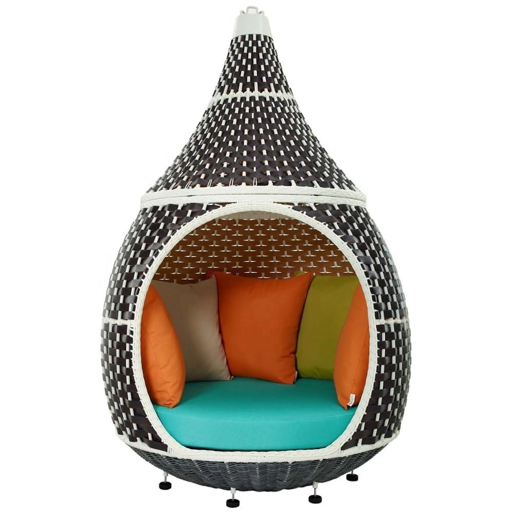 Palace outdoor patio wicker rattan garden sets hanging pod chair furniture