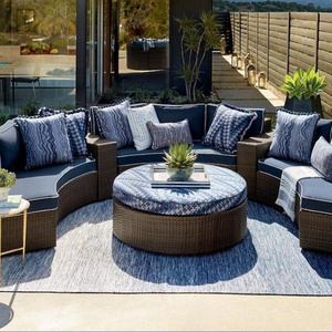 Wilson and fisher outdoor patio garden curved sofa set living room furnitures