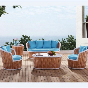 All weather outdoor patio garden wicker sofa set furniture