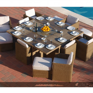 Patio furniture sets wicker outdoor cube dinning table set