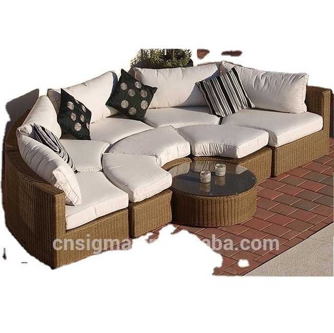 patio furniture semi-circle outdoor couch sets modular seat