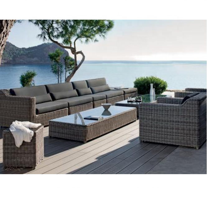 rattan outdoor furniture new model sofa sets hotel furniture