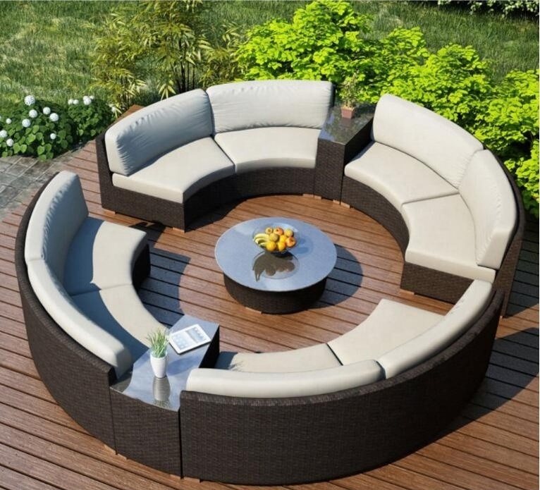 Resin patio wicker luxury outdoor garden sets big sets sofa set furniture