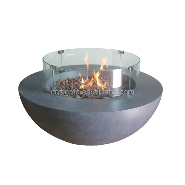 outdoor garden furniture set landscape fire viewing platform circular heating stove gas propane round fire pit tables