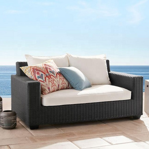 Modern designs outdoor seating lawn garden wicker loveseat sofa funiture on sale