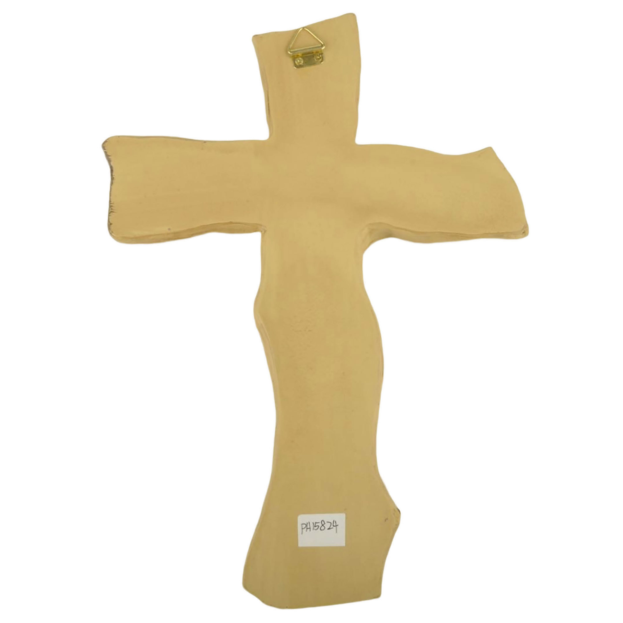 Figurine Manufactures Resin Wall Crucifix Craft Wooden Texture Wall Cross for Home Decor