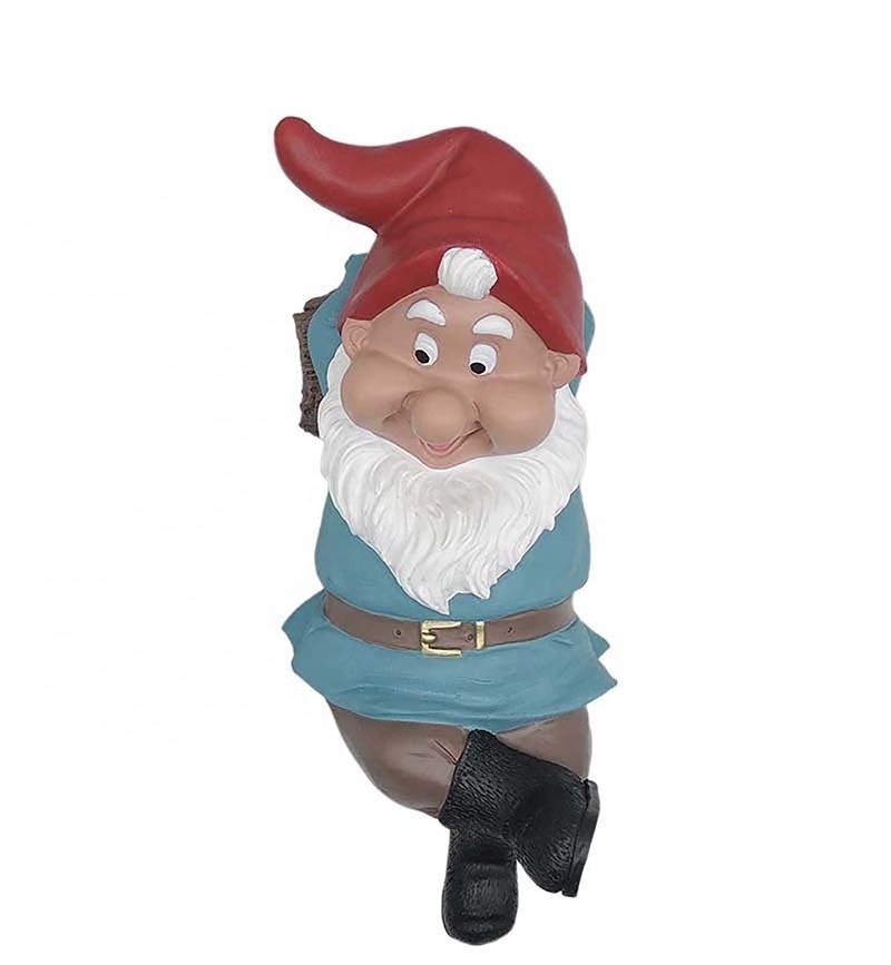 Garden Gnome Statue Large Funny Gnome Lounging On The Stake Knomes Garden Decorations Outdoor Resin 12 Inch Christmas Lawn Decor