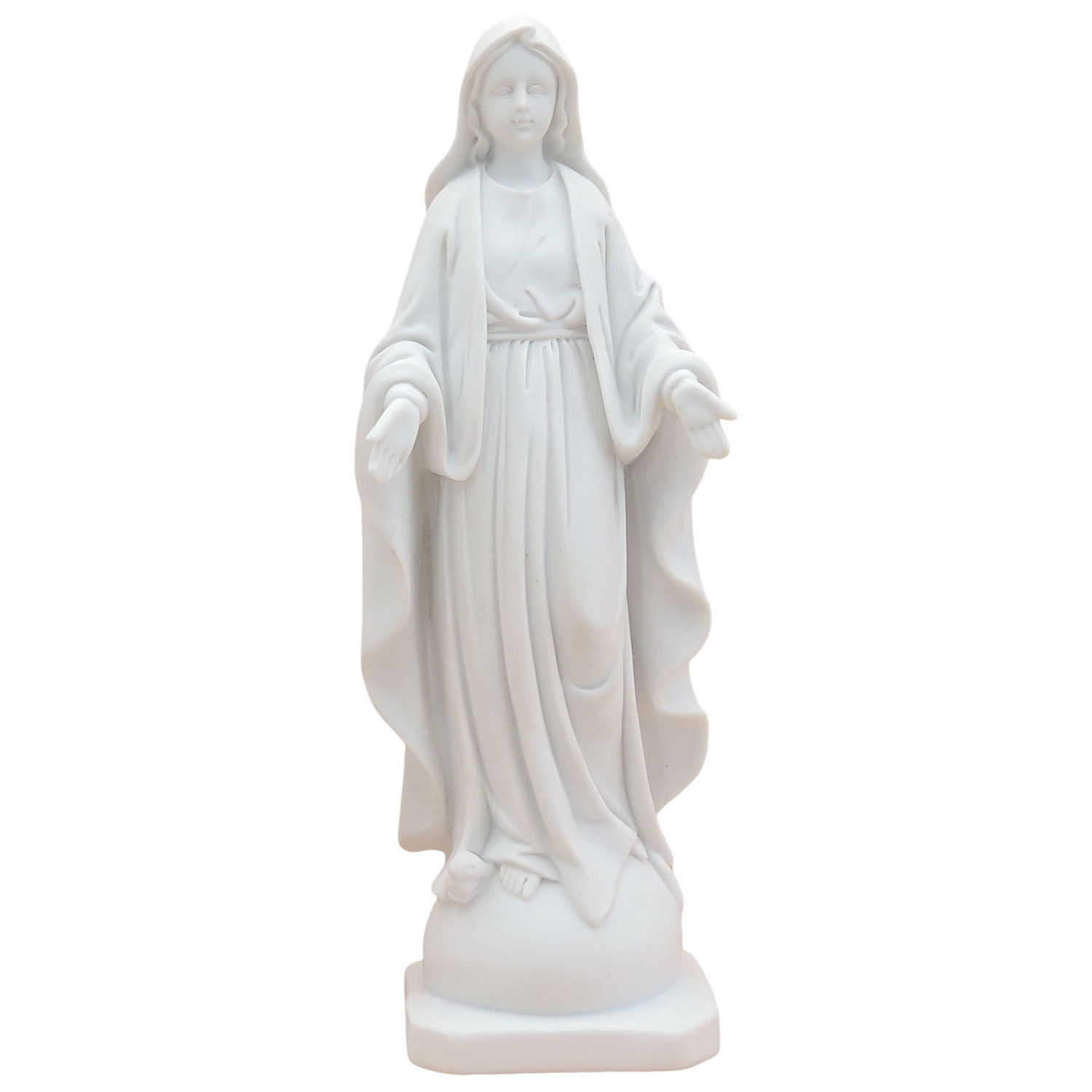 In Stock Resin Statue Our Lady of Grace Blessed Virgin Mother Mary Statue Catholic-White Marble for Gifts