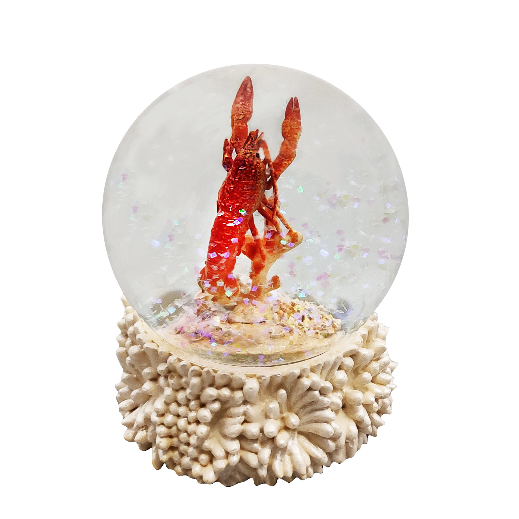 Customized Resin 65/80/100 mm Snowball Craft Souvenirs Snow Globe for Christmas or Home Decor