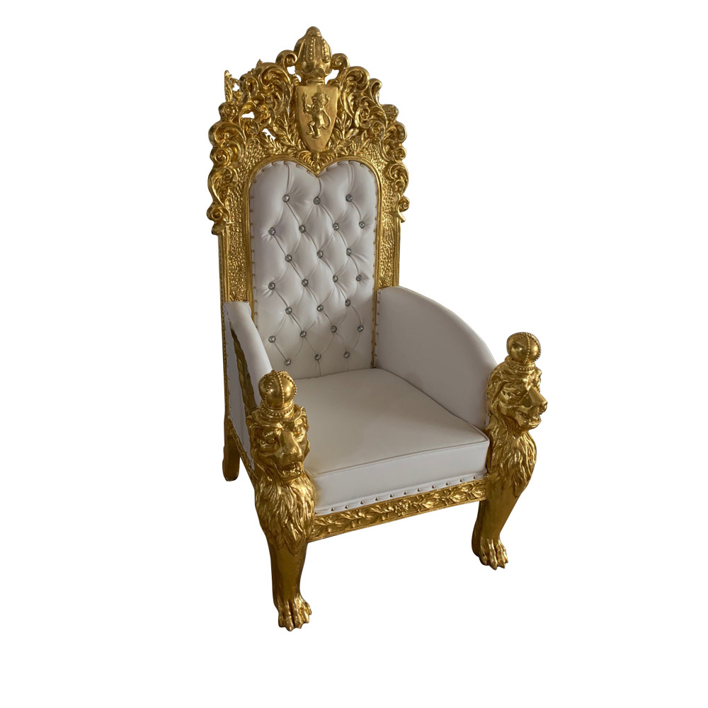 Luxury Wedding Event Wooden Sofa Chair King Throne Sofa