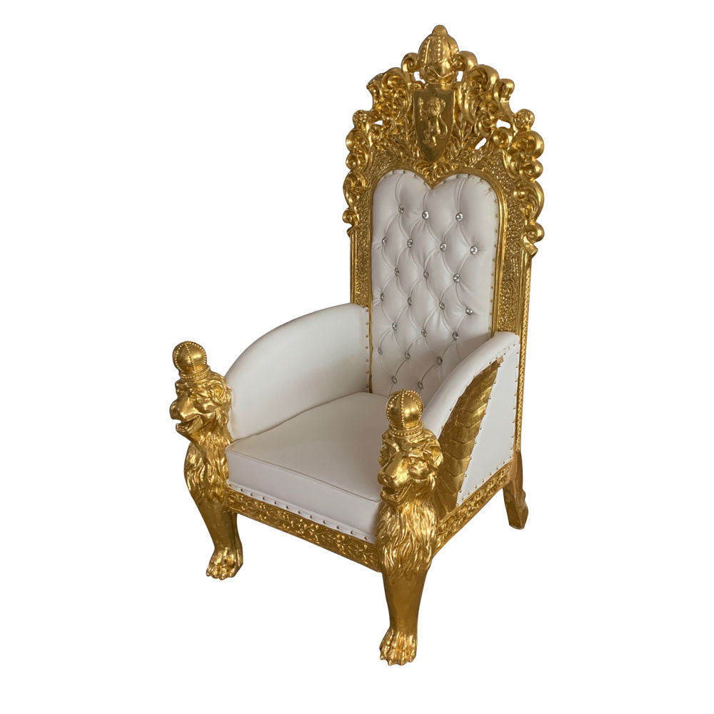 Luxury Wedding Event Wooden Sofa Chair King Throne Sofa