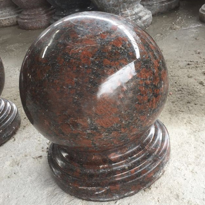 Imperial Red granite barricade ball car stop polished surface stone for outdoor parking