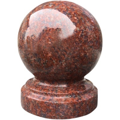 Imperial Red granite barricade ball car stop polished surface stone for outdoor parking