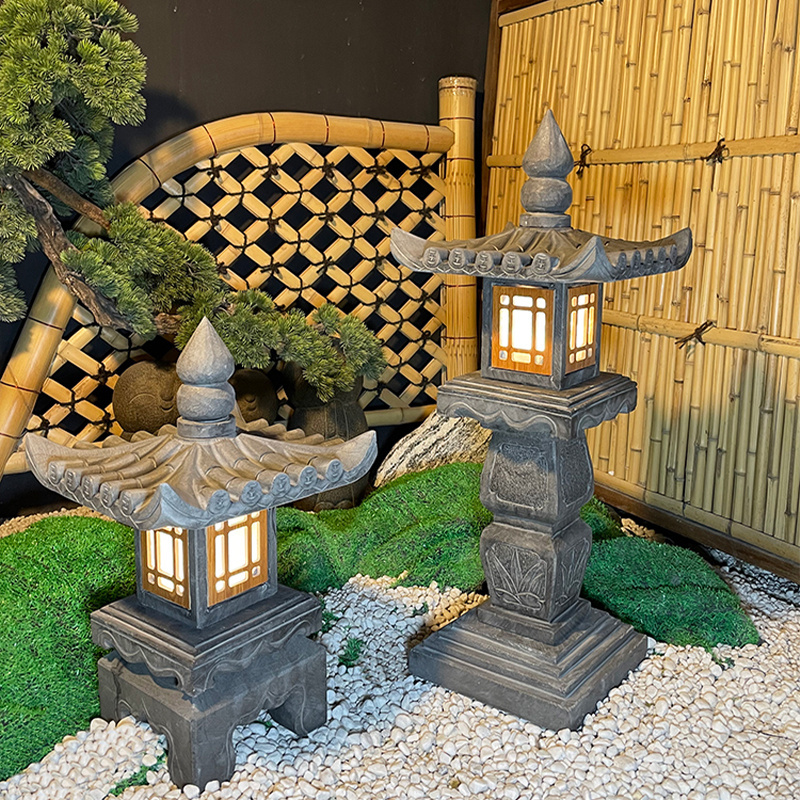 Outdoor garden landscaping stone sculpture ornaments stone lamp courtyard stone lantern