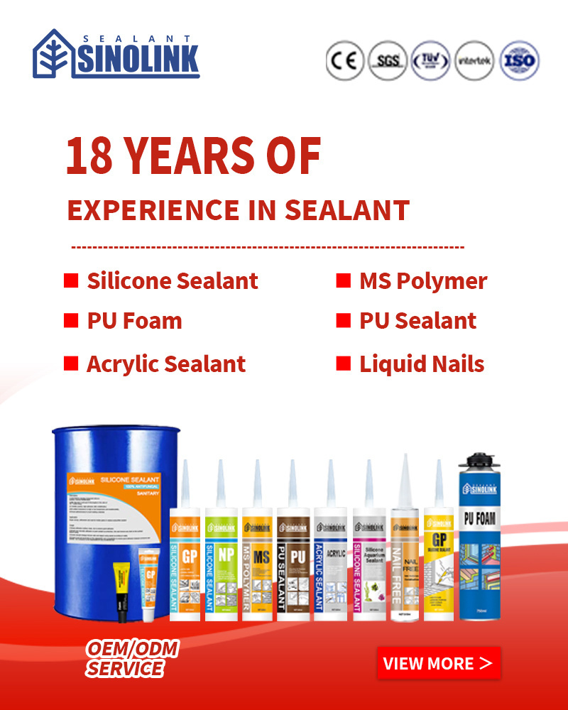 SINOLINK white neutral rtv silicone sealant for aluminium window