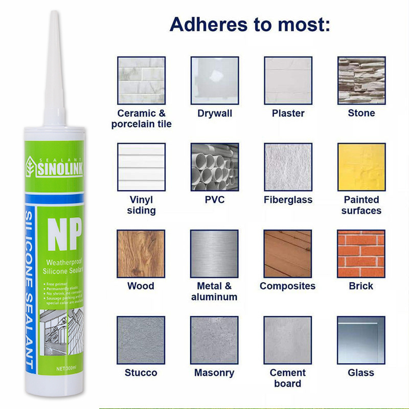 SINOLINK Free Samples Uae Best Sell Acetic Neutral Glass Glue Clear Adhesives Silicone Sealant