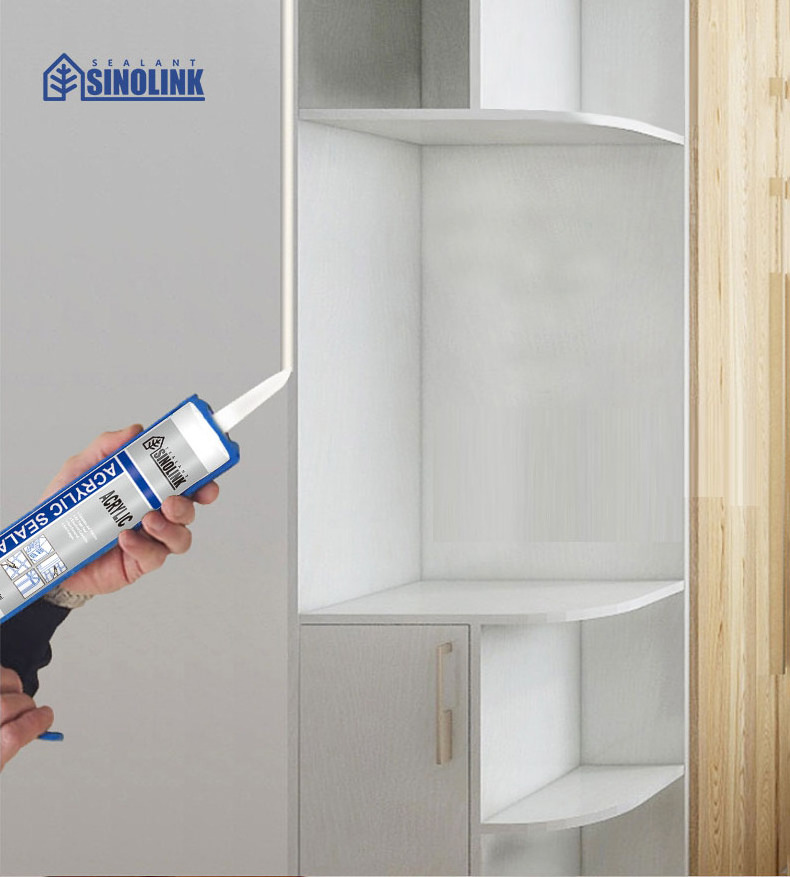 SINOLINK Fast Curing Paintable Acrylic Sealant And Bulk Caulking For Kitchen Bathroom