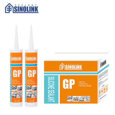 SINOLINK Multifunctional 300Ml Fast Cure Neutral 100% Asmaco Roof and Gutter General Purpose  Silicone Sealant