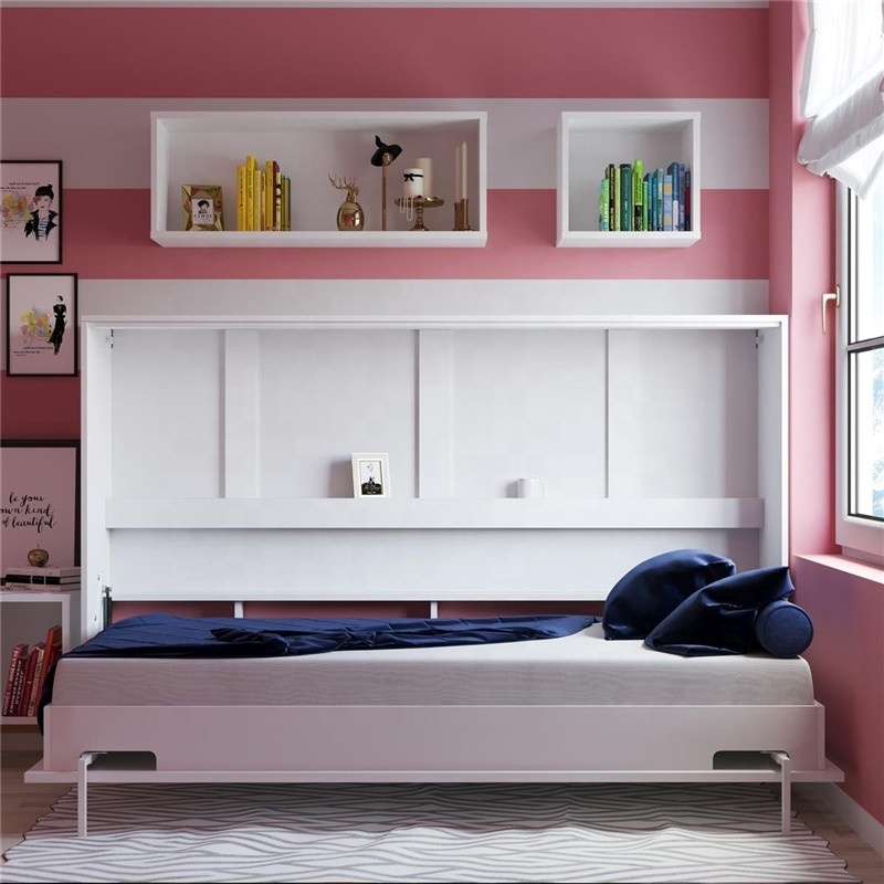 Hot Sale Space Saving Bedroom Furniture Hidden Wall Bed Horizontal Folding Wall Bed Murphy Bed