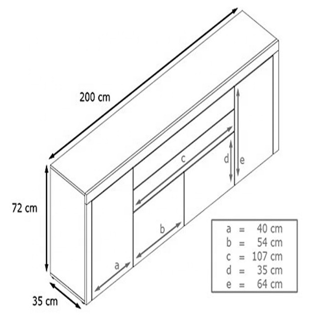 Factory Price Customization 4 Drawers Living Room Wood Side Cabinet Design with 2 Doors