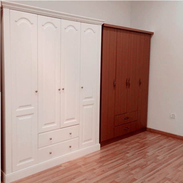 Manufacturer's wholesale price High quality 3 4 doors mdf bedroom new design wardrobe clothes cabinet for bedroom