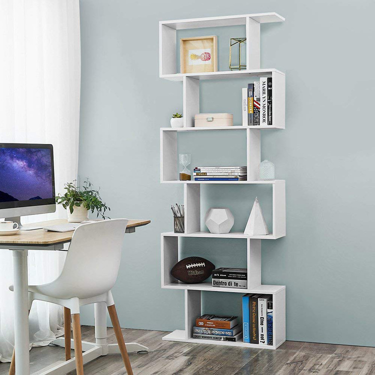 Modern wooden bookshelf cube display shelf and room divider 6 Tier Storage Shelving Bookshelf unit