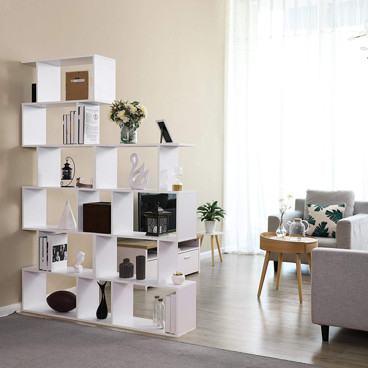 Modern wooden bookshelf cube display shelf and room divider 6 Tier Storage Shelving Bookshelf unit