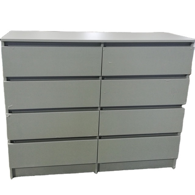 cheap wooden 2024 new design gray 8 chest of drawers