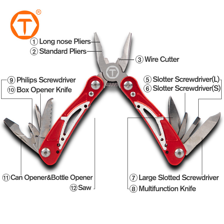 12 in 1 multi use tool function folding pliers alicate multi purpose multifunctional pliers