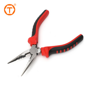 Professional TPR Handle 6" Needle Nose Pliers Carbon Steel Long Nose Plier