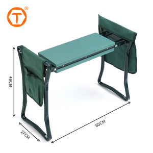 Multifunction folding garden kneeler and seat other garden supplies with tool bag