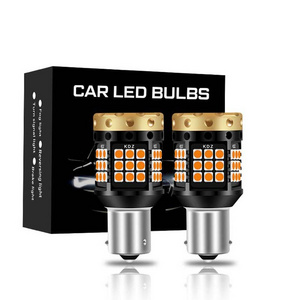 RECHILUX 25w T20 Amber Led Bulb 7440 3030 45smd canbus no errors Turn Lights Stop Backup Bulbs