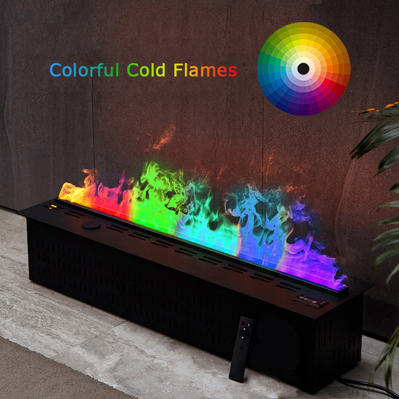 Indoor Modern Embedded Mute Water Mist Electric water Fireplace Humidifier High-power 5 Years Warranty 3D Atomized fireplace