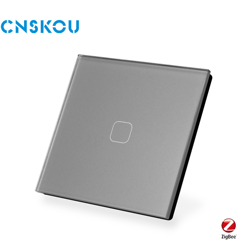 CNSKOU EU/UK Voice Control No Neutral Light Zigbee Wall Smart 1 Gang Switch