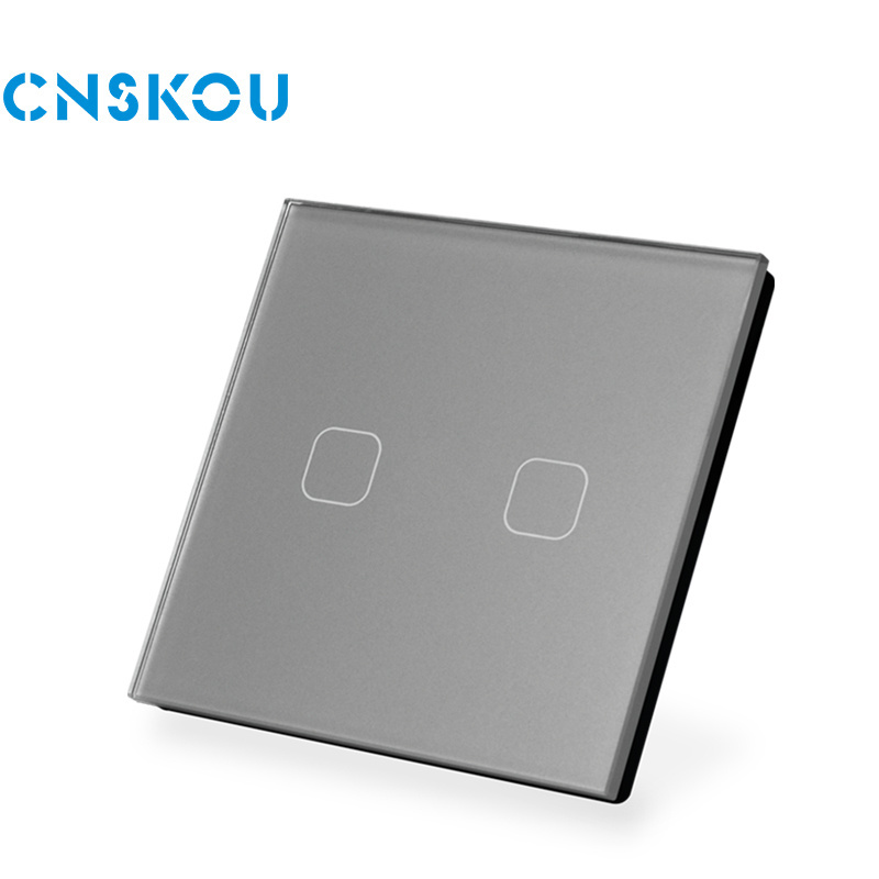 CNSKOU EU 2 Gang Remote Control 110V/220V Alexa Smart Light Wifi Power Switch