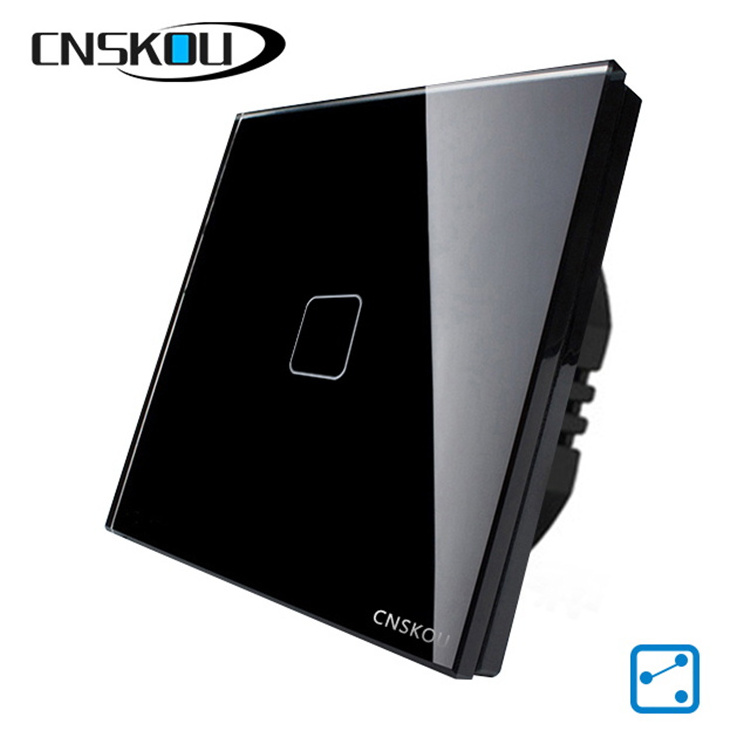 Cnskou High Quality EU Italy 1gang 2way Led Home Wall Touch Switch