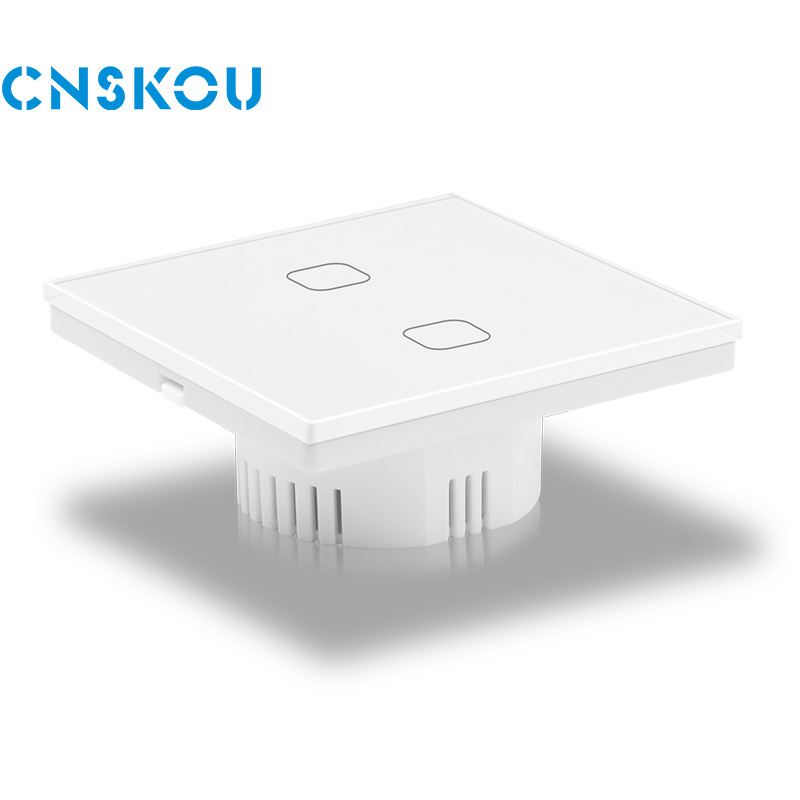 CNSKOU EU 2 Gang Remote Control 110V/220V Alexa Smart Light Wifi Power Switch