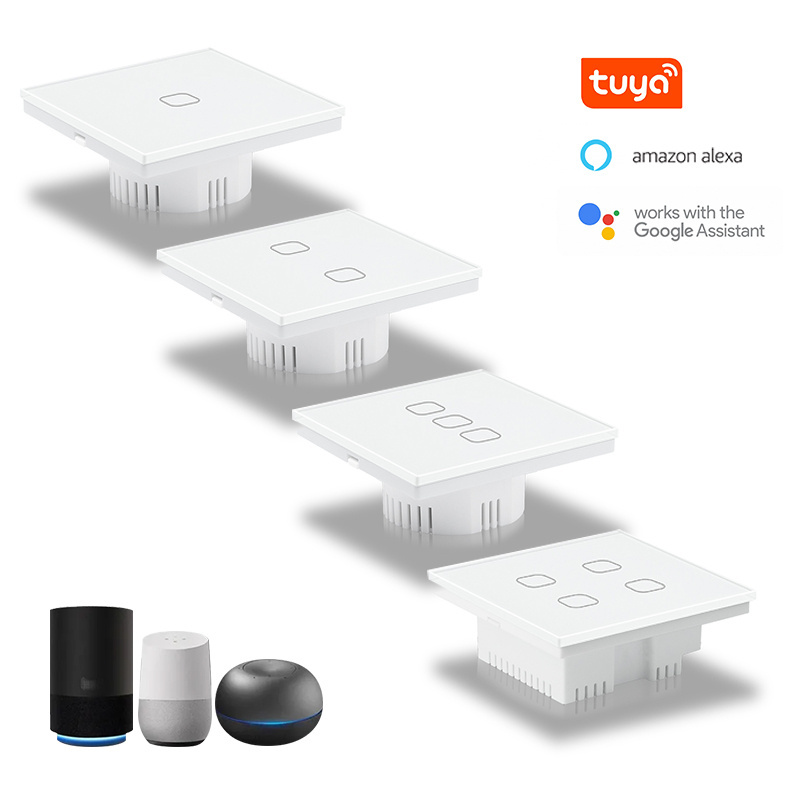 Aalexa Tuya Smart Life Wireless Certificates 1/2/3/4Gang Relay Touch WiFi Smart Switch