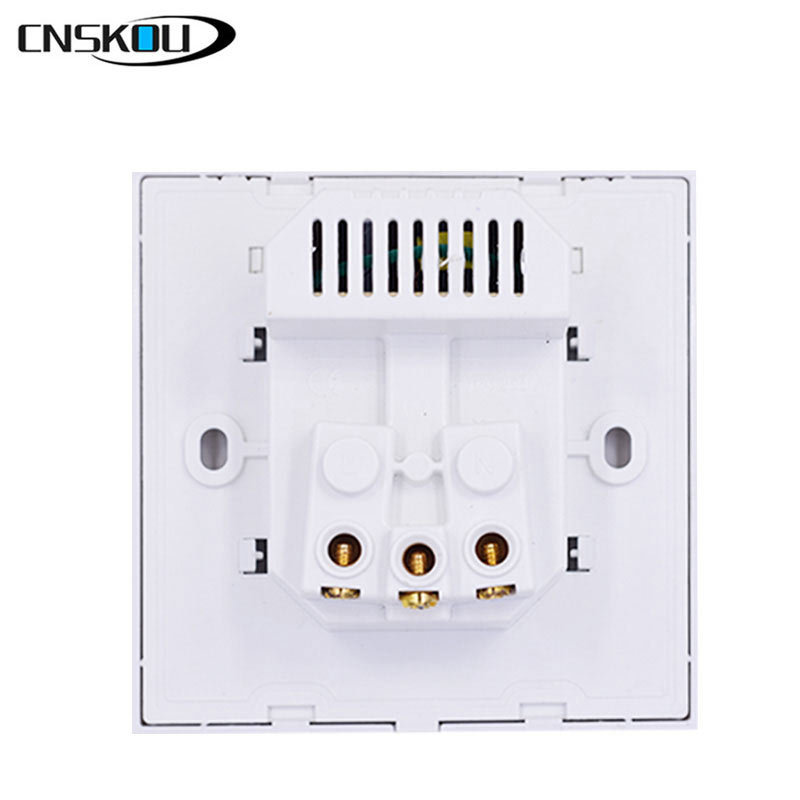 CNSKOU 2019 White Color Simple Design French With 2 USB Outlet 250V Wall Socket