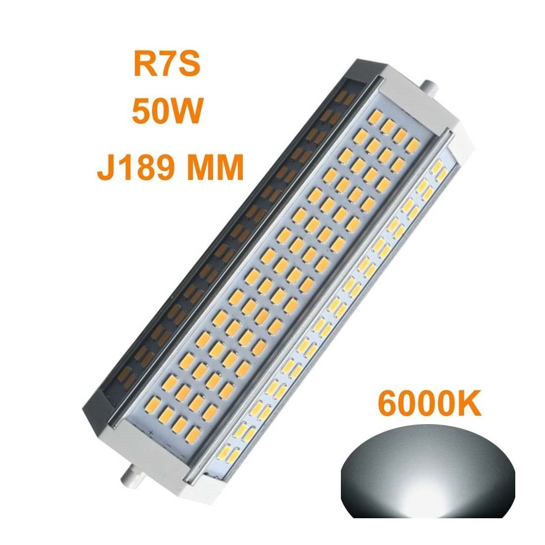 led r7s bulb 50w 189mm 200degree 85-265v 4700lm 189x55x40mm r7s led lamp 50w led r7s 189mm 50w