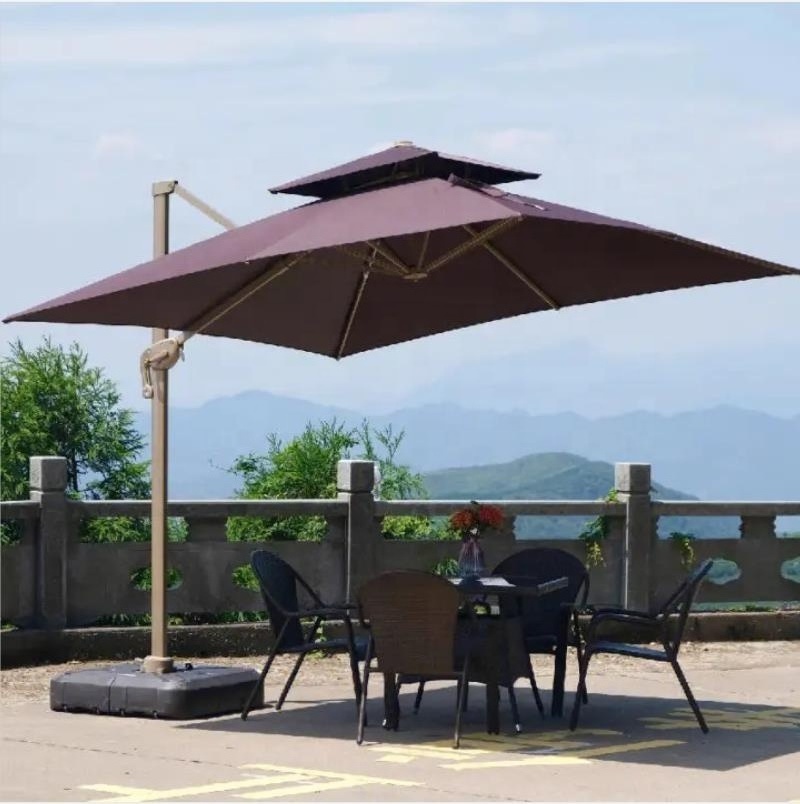 Luxury Customized folding sunshade canopy parasols garden umbrellas outdoor automatic umbrella outdoor umbrellas big size