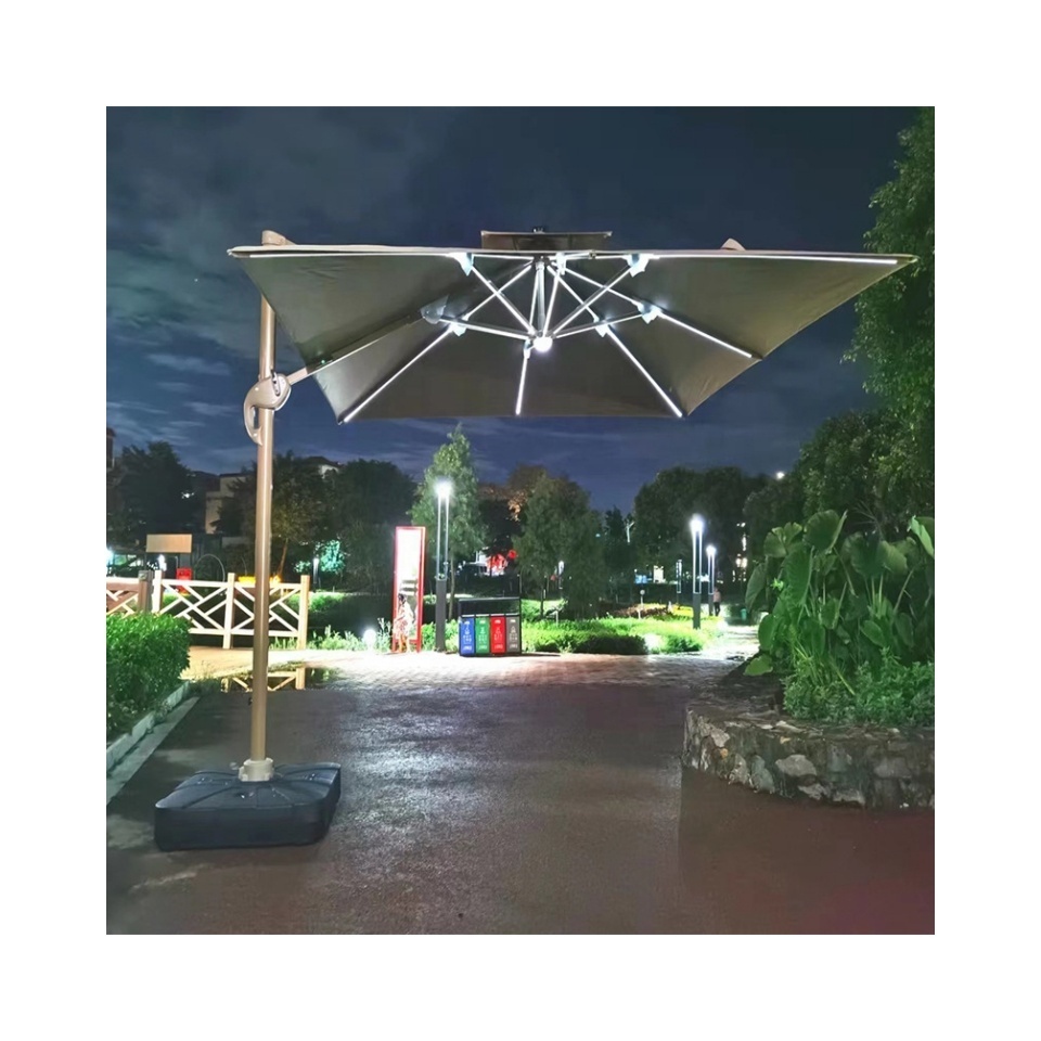 Hanging Banana Waterproof Cantilever Garden Beach Patio Sun Canvas Parasol Aluminum Outdoor Restaurant Umbrella