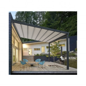 Motorized Awning Retractable Pergola Patio Retractable Roof Wing Awning Outdoor Restaurant Retractable Roof