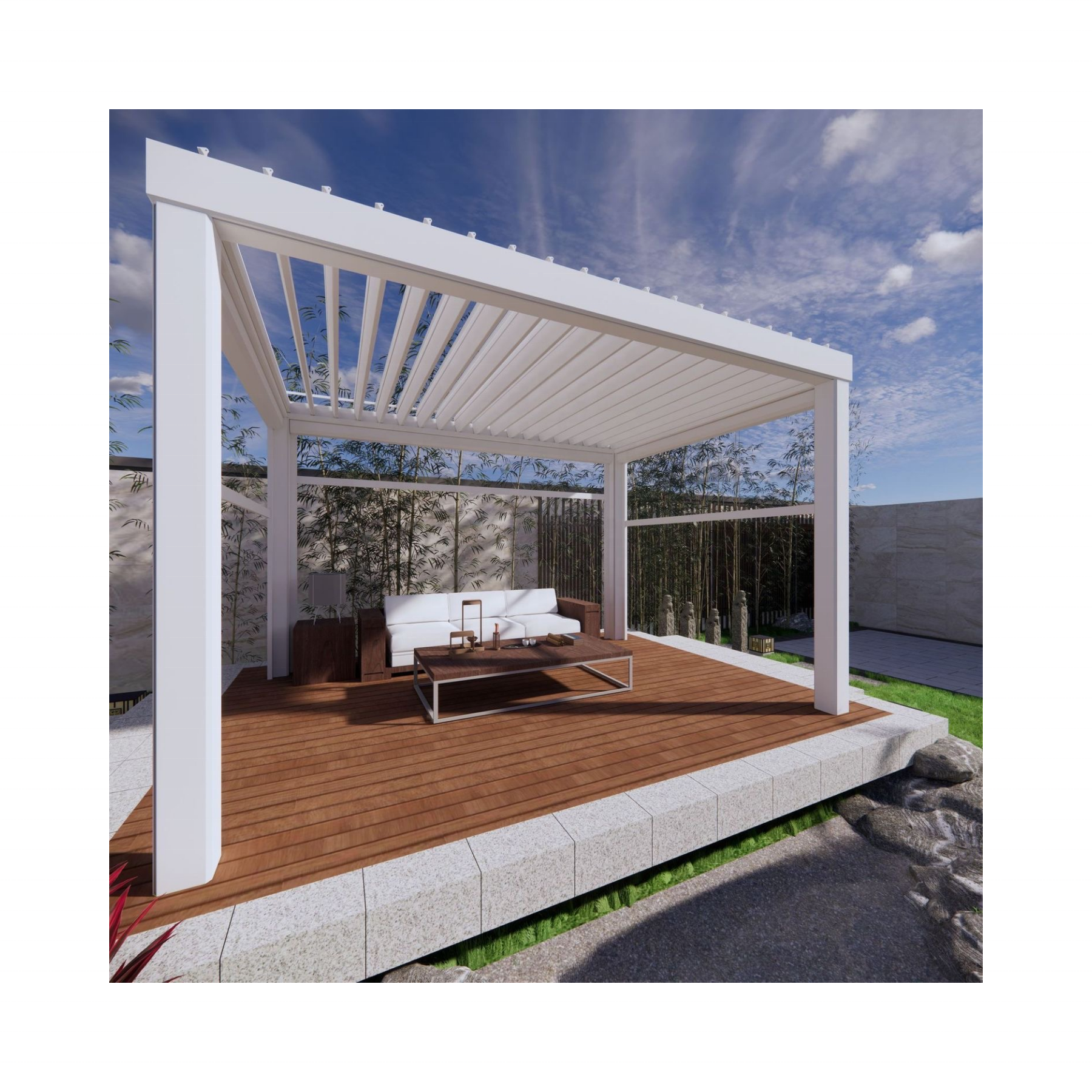 Factory OEM/ODM Bioclimatic System Rainproof Sunshade Aluminum Outdoor Modern Design Garden Electric Arches Arbours Pergolas