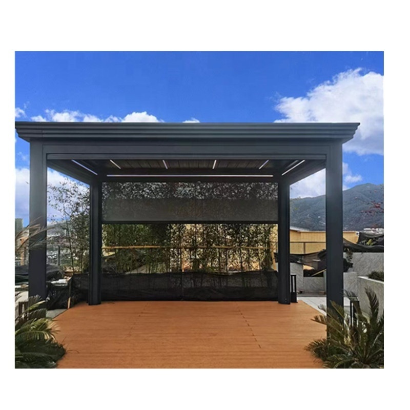 Outdoor Waterproof Aluminium Bioclimatic Pergola Cover Aluminum Patio Roof Cover