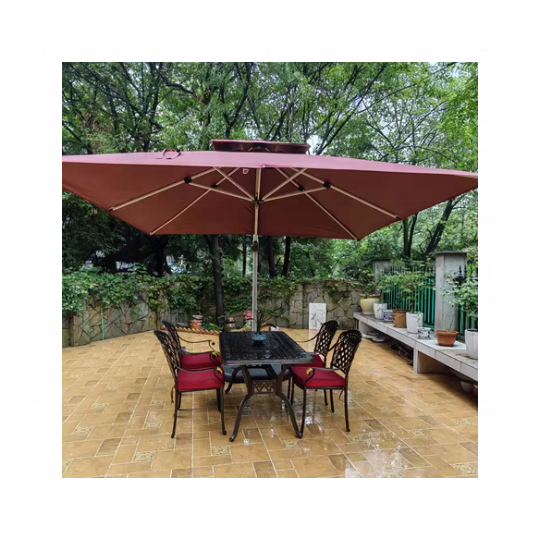 High Quality Good Feedback Roman Garden Umbrella Parasol Large Outdoor Patio Umbrella For Backyard Cafe Poolside Umbrellas