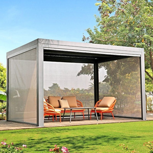 Luxury Modern Outdoor Pergola Aluminium Waterproof Louver Roof Metal Garden pergola 3X3m 3x4m 3x5m 4x4m 5x3m 6x4m